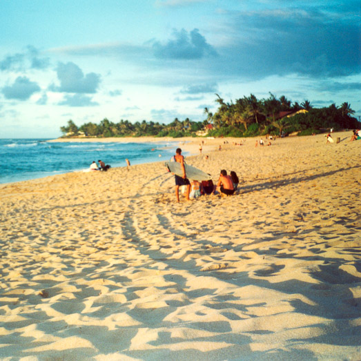 Sunset Beach surfers, Oahu